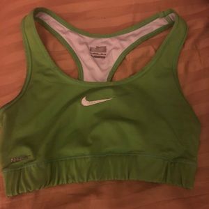 Green Nike sports bra